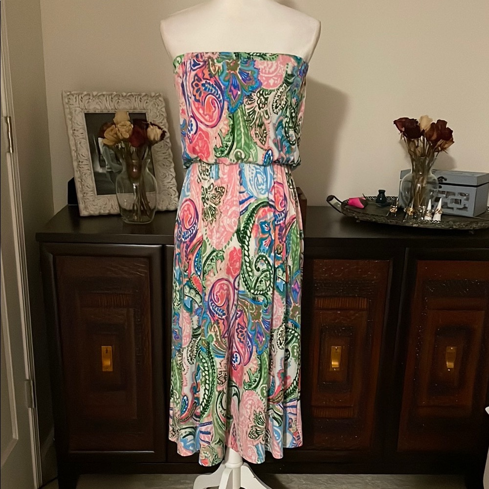 Ivy Lane Colorful Strapless jumpsuit size‎ S